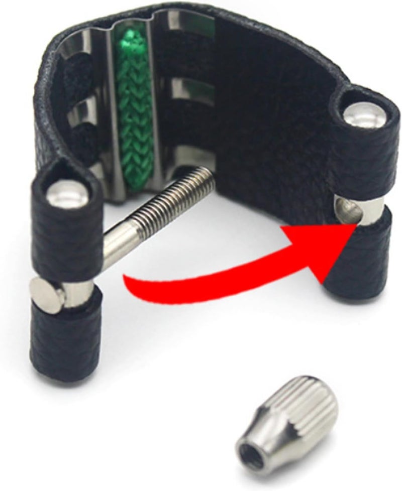 CashBeat Alto Saxophone Ligature - Sturdy Synthetic Leather, Adjustable, Secure Fit, for Standard Alto Saxophone, Easy Installation - Image 3